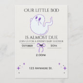 Our little boo is almost due! baby shower invite einladung (Vorderseite)