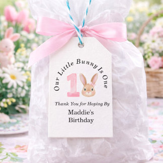 Our Little Bunny Is One 1st Birthday Thank You Geschenkanhänger