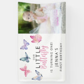 Our Little Butterfly Birthday Party Banner (Vertikal)