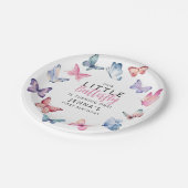 Our Little Butterfly Birthday Party Pappteller (Schrägansicht)