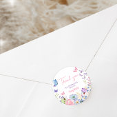 Our Little Butterfly Birthday Party Runder Aufkleber