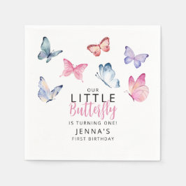 Our Little Butterfly Birthday Party Serviette
