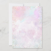 Our Little Butterfly Gold Glitter Invitation Einladung (Rückseite)