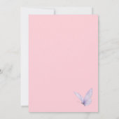 Our Little Butterfly Pink Girl's Birthday Party Einladung (Rückseite)
