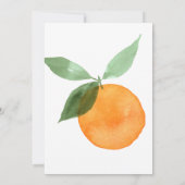 Our Little Clementine Elegant Script Baby Shower Einladung (Rückseite)