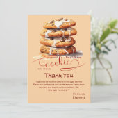 Our Little Cookie Is On The Way Baby Shower Dankeskarte (Stehend Vorderseite)