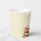 Our Little Cookie Is On The Way Cute Baby Shower Pappbecher (Rechts)