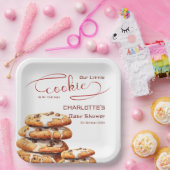 Our Little Cookie Is On The Way Cute Baby Shower Pappteller (Party)