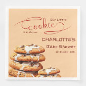 Our Little Cookie Is On The Way Cute Baby Shower Serviette (Vorderseite)
