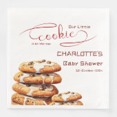 Our Little Cookie Is On The Way Cute Baby Shower Serviette (Vorderseite)