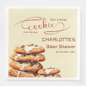 Our Little Cookie Is On The Way Cute Baby Shower Serviette (Vorderseite)
