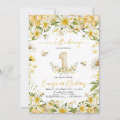 Our Little Honey 1st Birthday Invite Einladung (Vorderseite)