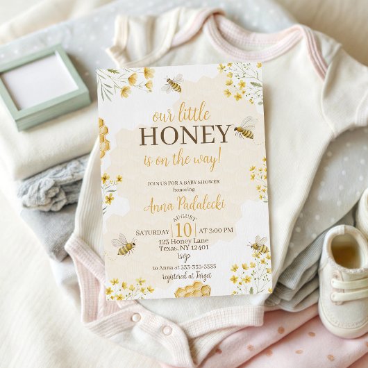 Our Little Honey Baby Shower Invitation Einladung