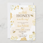 Our Little Honey Baby Shower Invitation Einladung (Vorderseite)