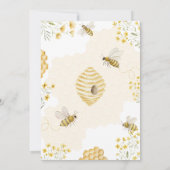 Our Little Honey Baby Shower Invitation Einladung (Rückseite)