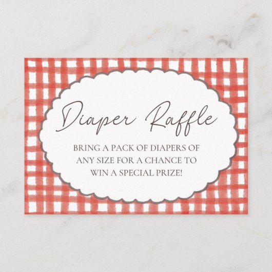 Our Little Love Bug Baby Shower Diaper Raffle Card Begleitkarte (Vorderseite)