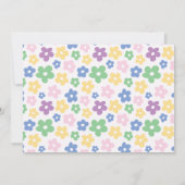 Our Little Lovebug, Flowers First Birthday Party Einladung (Rückseite)