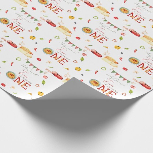 Our Little Meatball 1st Birthday Geschenkpapier (Ecke)