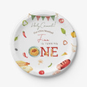 Our Little Meatball 1st Birthday Pappteller (Vorderseite)