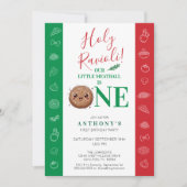 Our Little Meatball is One Birthday Party Einladung (Vorderseite)