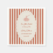 Our little meatball is turning one 1st Birthday  Serviette (Vorderseite)