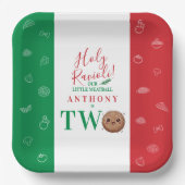 Our Little Meatball is Turning Two Birthday Party  Pappteller (Vorderseite)