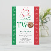 Our Little Meatball is Two Birthday Party Einladung (Stehend Vorderseite)