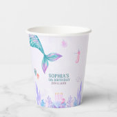 Our Little Mermaid Birthday Party Pappbecher (Rückseite)