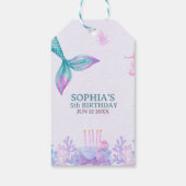 Our Little Mermaid Cute Birthday Party  Geschenkanhänger (Rückseite)