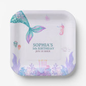Our Little Mermaid  Fun Birthday Party  Pappteller (Vorderseite)