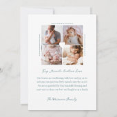 Our Little Miracle Baby Birth Stats Newborn Photos Ankündigung (Rückseite)