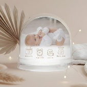 Our Little Miracle Baby Birth Stats Photo Keepsake Schneekugeln