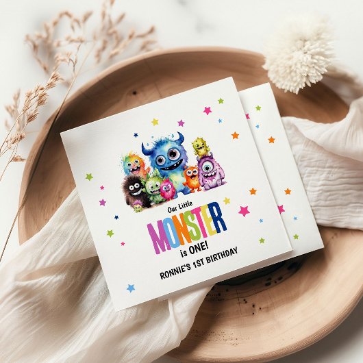 Our Little Monster 1st Birthday Party Serviette