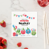 Our Little Monster | Photo Birthday Party Serviette (Beispiel)