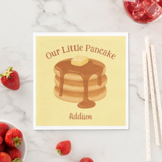 Our Little Pancake Breakfast Brunch Theme Custom Serviette (Beispiel)