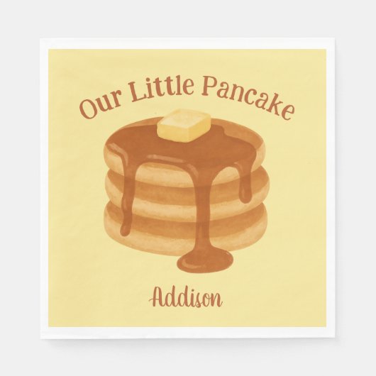 Our Little Pancake Breakfast Brunch Theme Custom Serviette (Vorderseite)