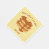 Our Little Pancake Breakfast Brunch Theme Custom Serviette (Ecke)