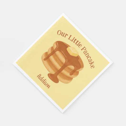 Our Little Pancake Breakfast Brunch Theme Custom Serviette (Ecke)
