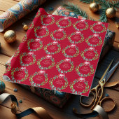 Our Little Pumpkin 1st Birthday Green Wreath Pink Geschenkpapier