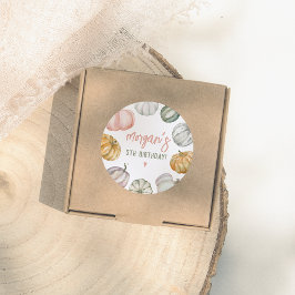 Our Little Pumpkin Birthday Party Runder Aufkleber