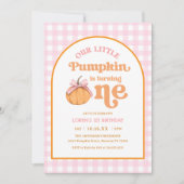 Our Little Pumpkin Girl 1st Birthday Party Einladung (Vorderseite)