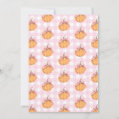 Our Little Pumpkin Girl 1st Birthday Party Einladung (Rückseite)