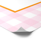 Our Little Pumpkin Girl 1st Birthday Welcome Poster (Ecke)