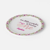 our little pumpkin is turning one Fall Autumn Pappteller (Schrägansicht)