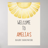 Our Little Ray of Sunshine Baby Shower  Poster (Vorne)