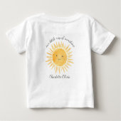 Our Little Ray Of Sunshine Baby T-shirt (Rückseite)