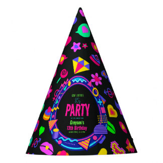 our little Retro Neon 80's Birthday child Partyhütchen