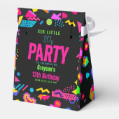 our little Retro Neon 80's Birthday Party Geschenkschachtel (Rückseite)