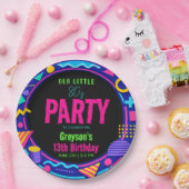 our little Retro Neon 80's Birthday Party Pappteller (Party)