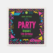 our little Retro Neon 80's Birthday Party Serviette (Vorderseite)